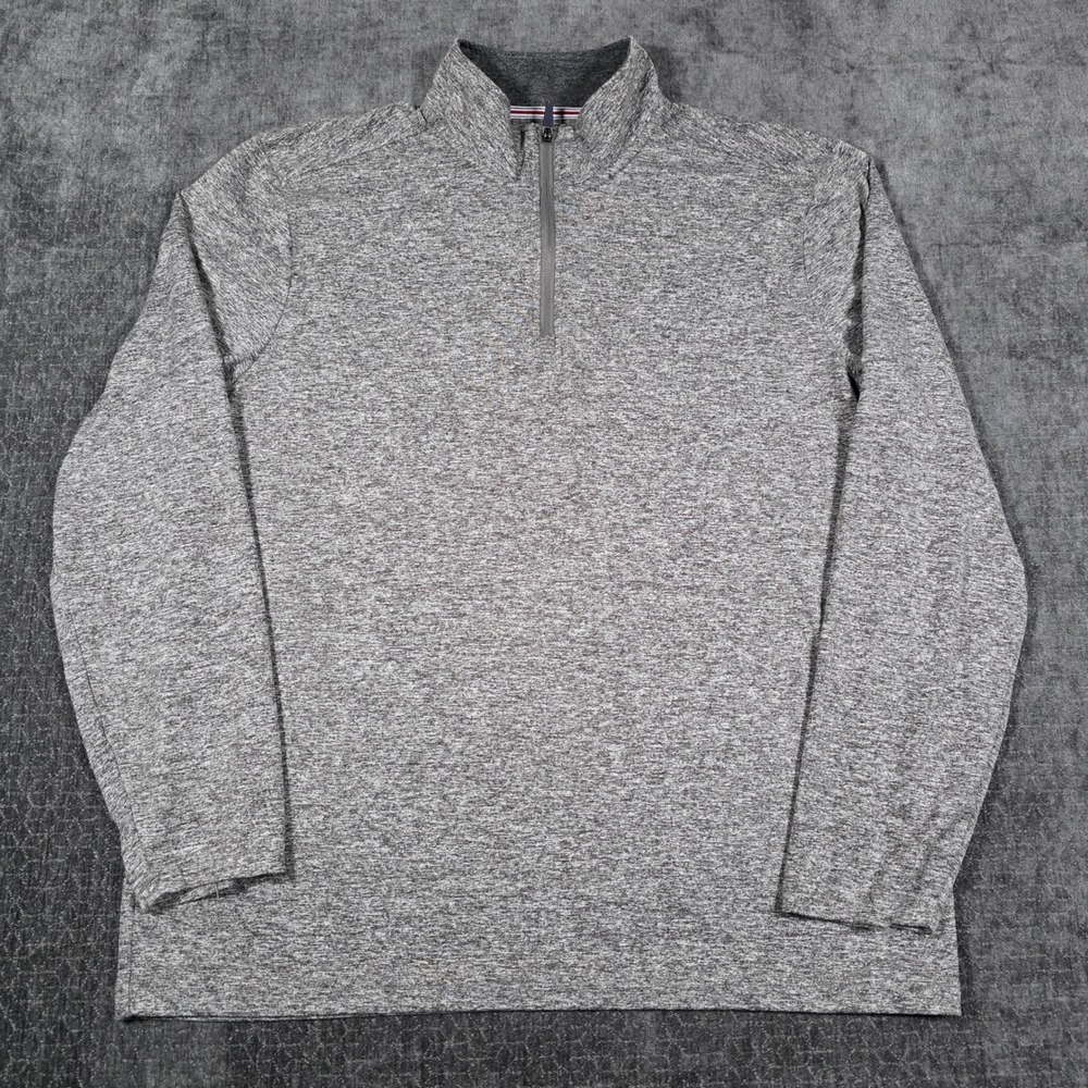 Flag & Anthem Madeflex Mens L Gray Heather Quarter Zip Pullover M-COREKT1724V